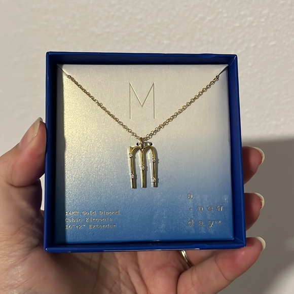 a new day Jewelry - New! A new day CZ necklace. Initial M